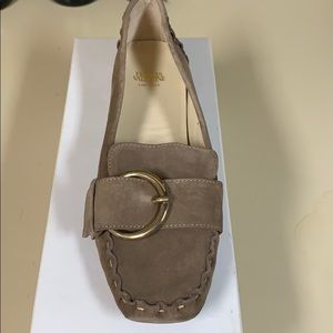 Frances Valentine “Teddysu” suede loafers.